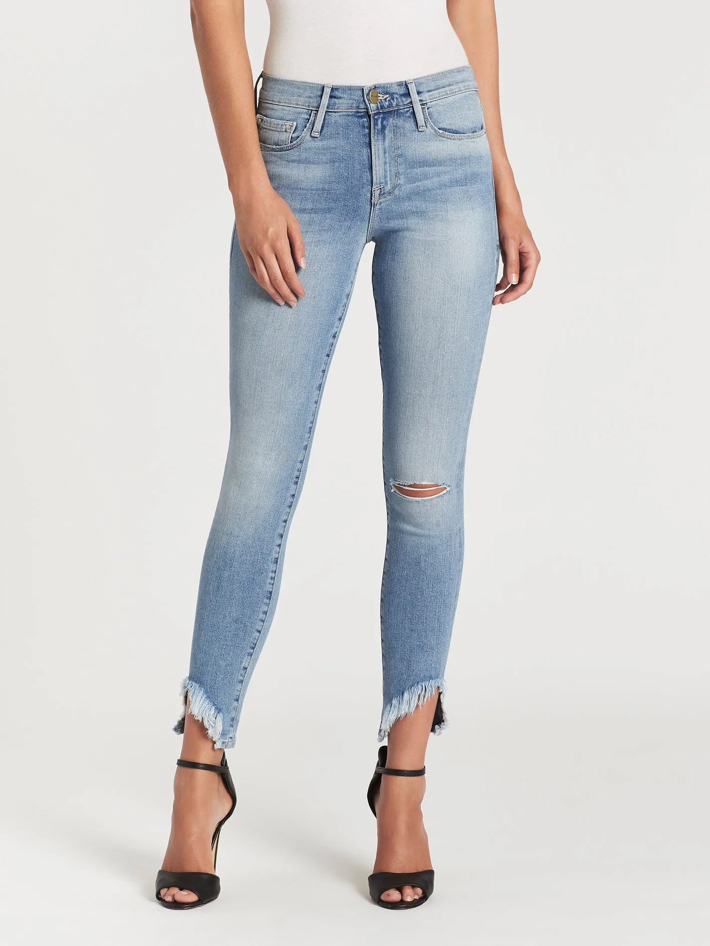 Le Skinny De Jeanne Side Fray