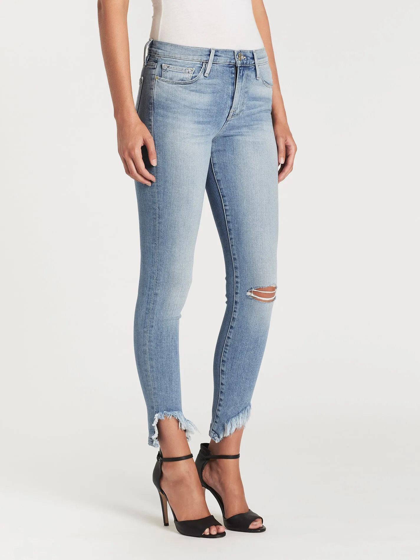 Le Skinny De Jeanne Side Fray