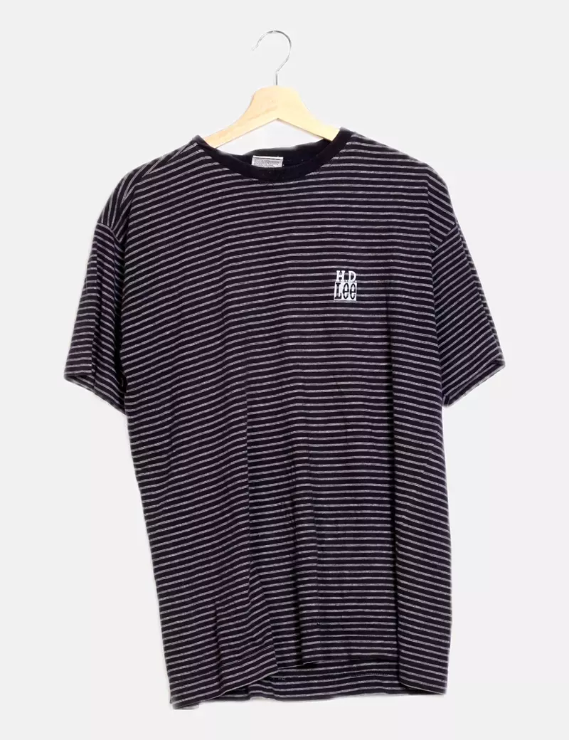Lee Camiseta azul marino rayas