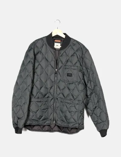 Lee Cazadora bomber verde acolchada