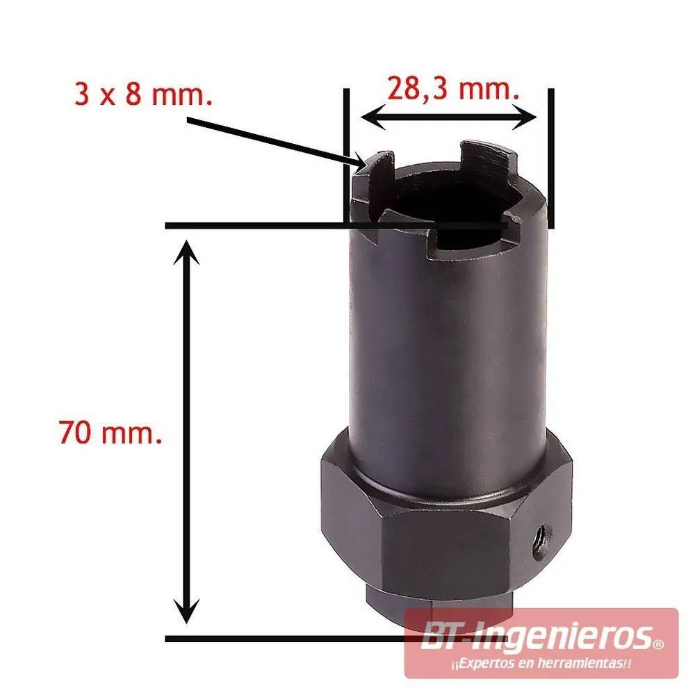Llaves almenadas para inyectores de camión. 4 piezas