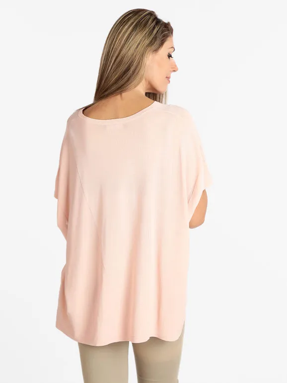 Louise Orop Camisa de mujer de manga corta oversize