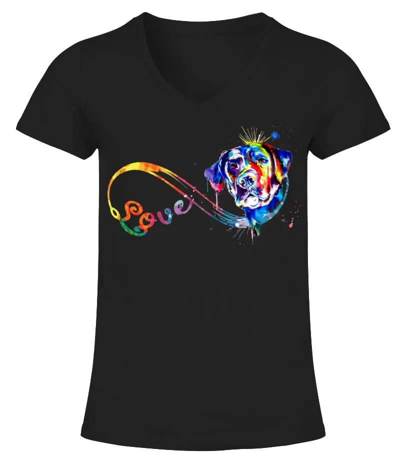Love Labrador Camiseta cuello pico Mujer