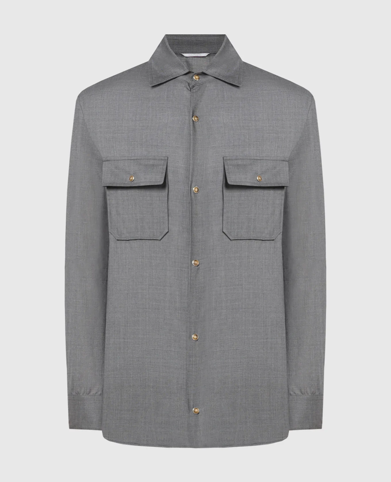 Marco Pescarolo Gray shirt NEXT made of wool and silk