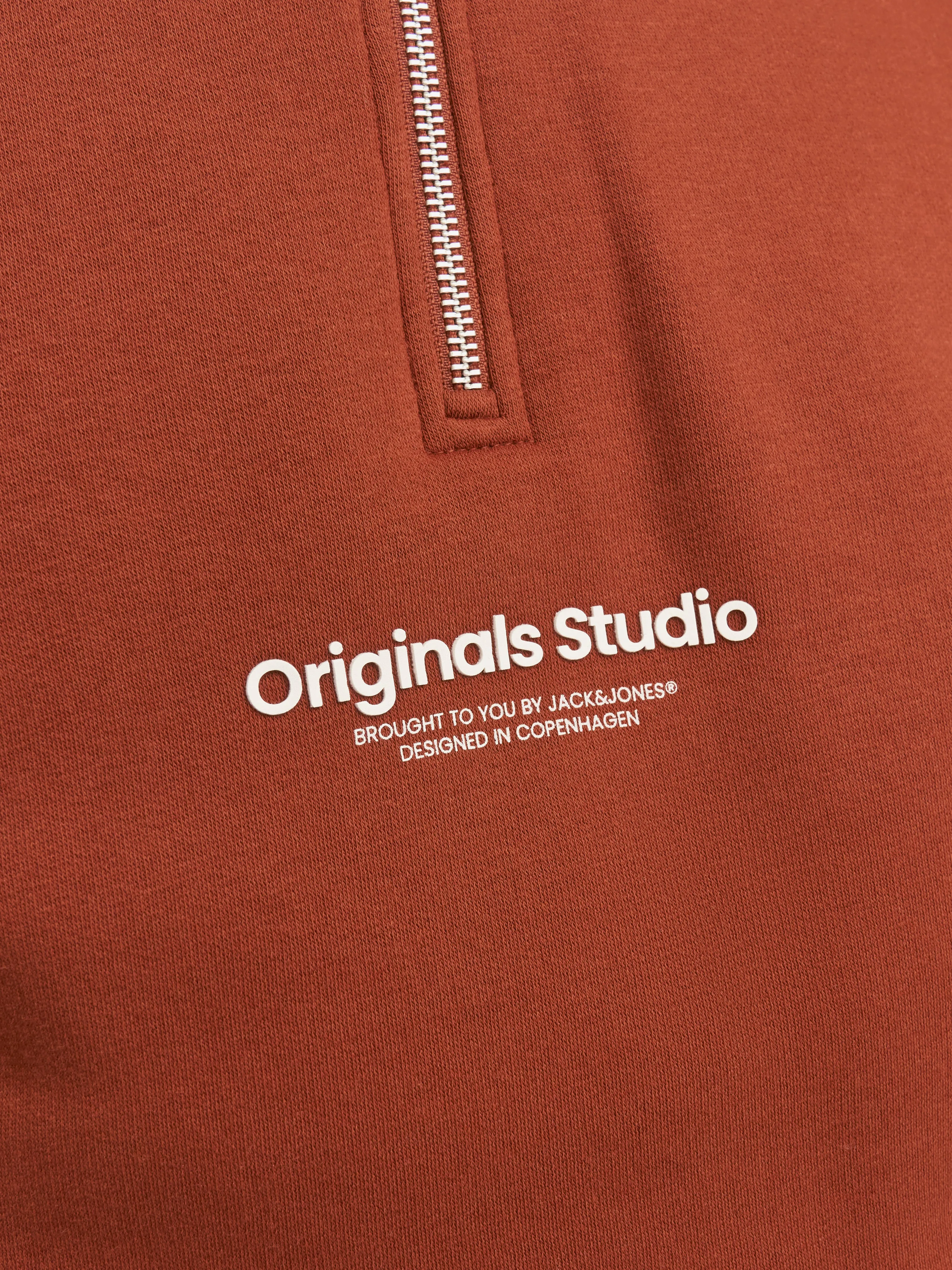 Media cremallera Con texto | Rojo oscuro | Jack & Jones®