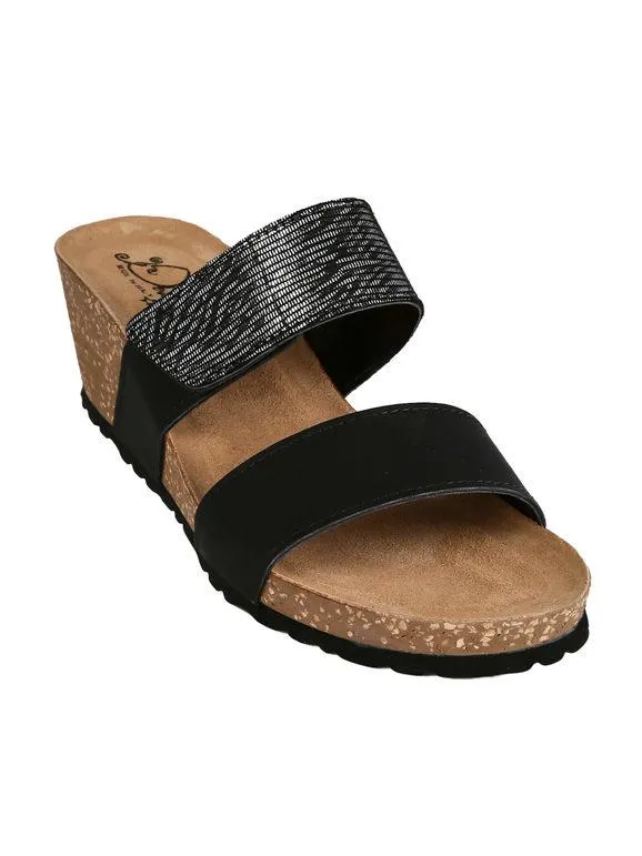 Miss Desiree Zapatillas de mujer con cuña y desgarro