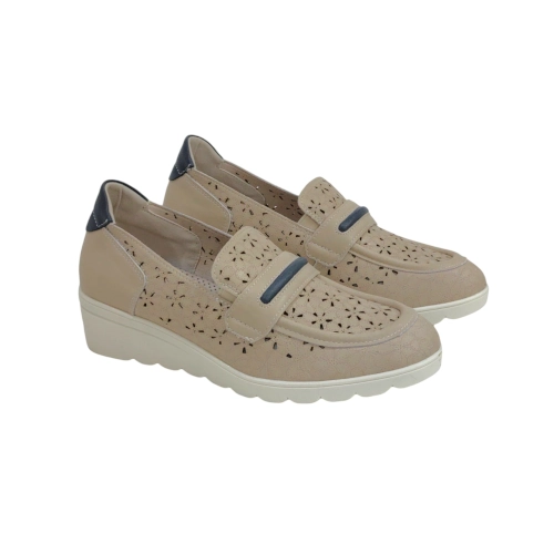 Mocasin mujer cuña relax4you hielo 9003
