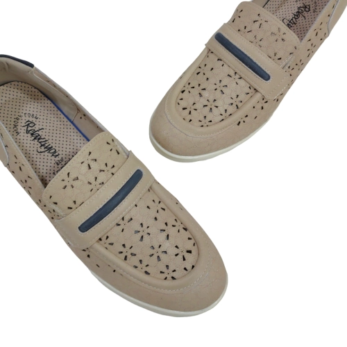 Mocasin mujer cuña relax4you hielo 9003