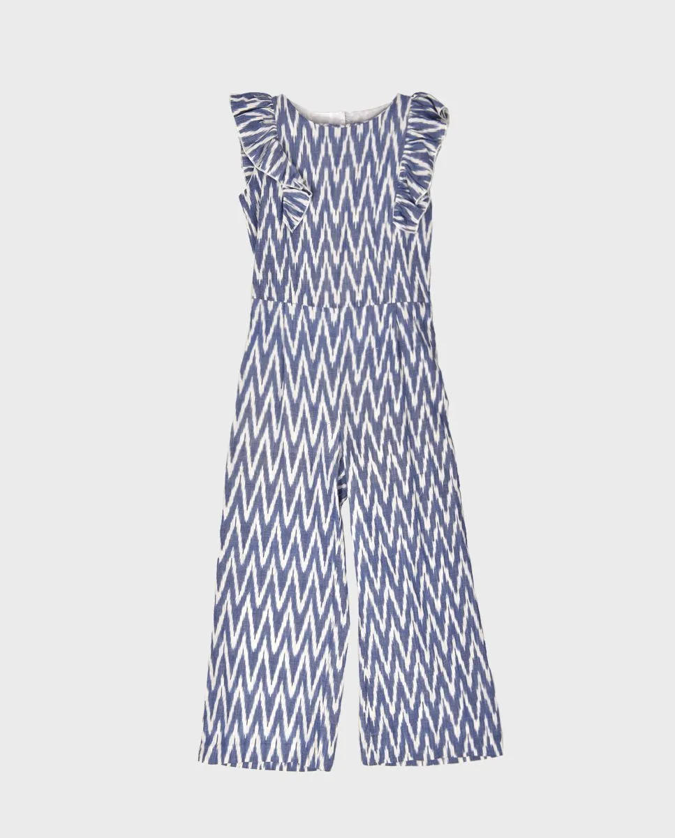 Mono niña étnico azul