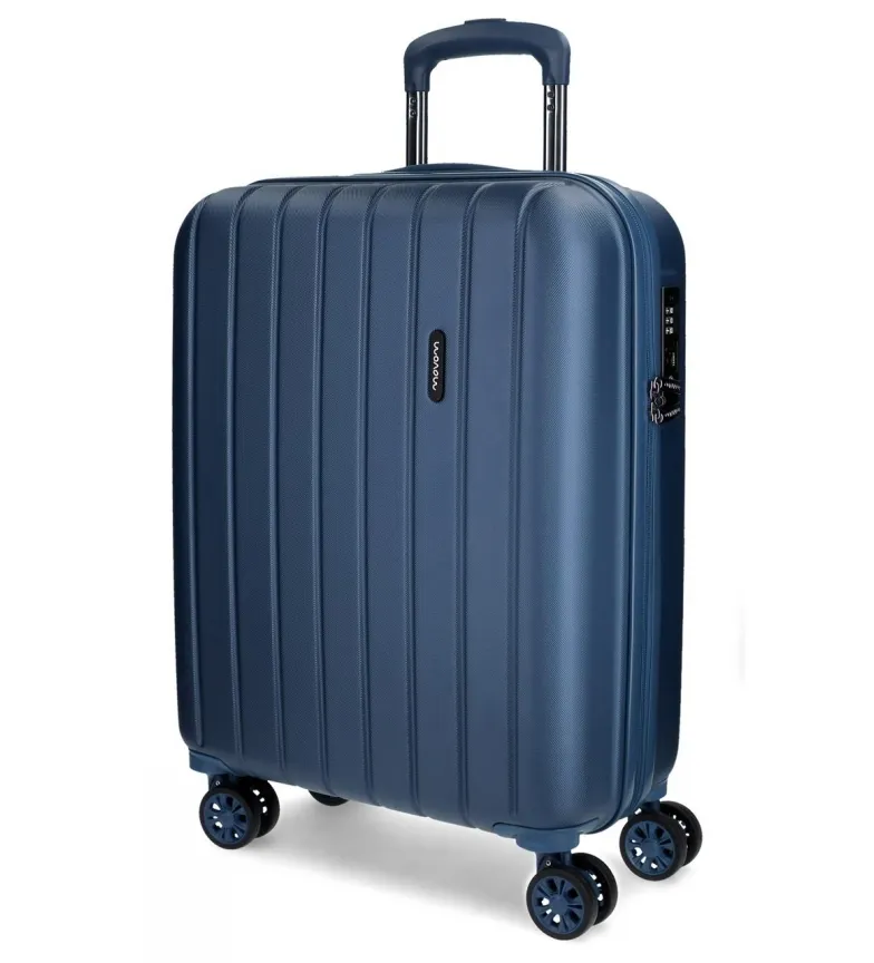 MOVOM MALETA DE CABINA MOVOM WOOD RÍGIDA AZUL MARINO 40X55X20CM