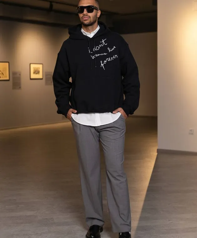 MSGM Gray pants made of wool
