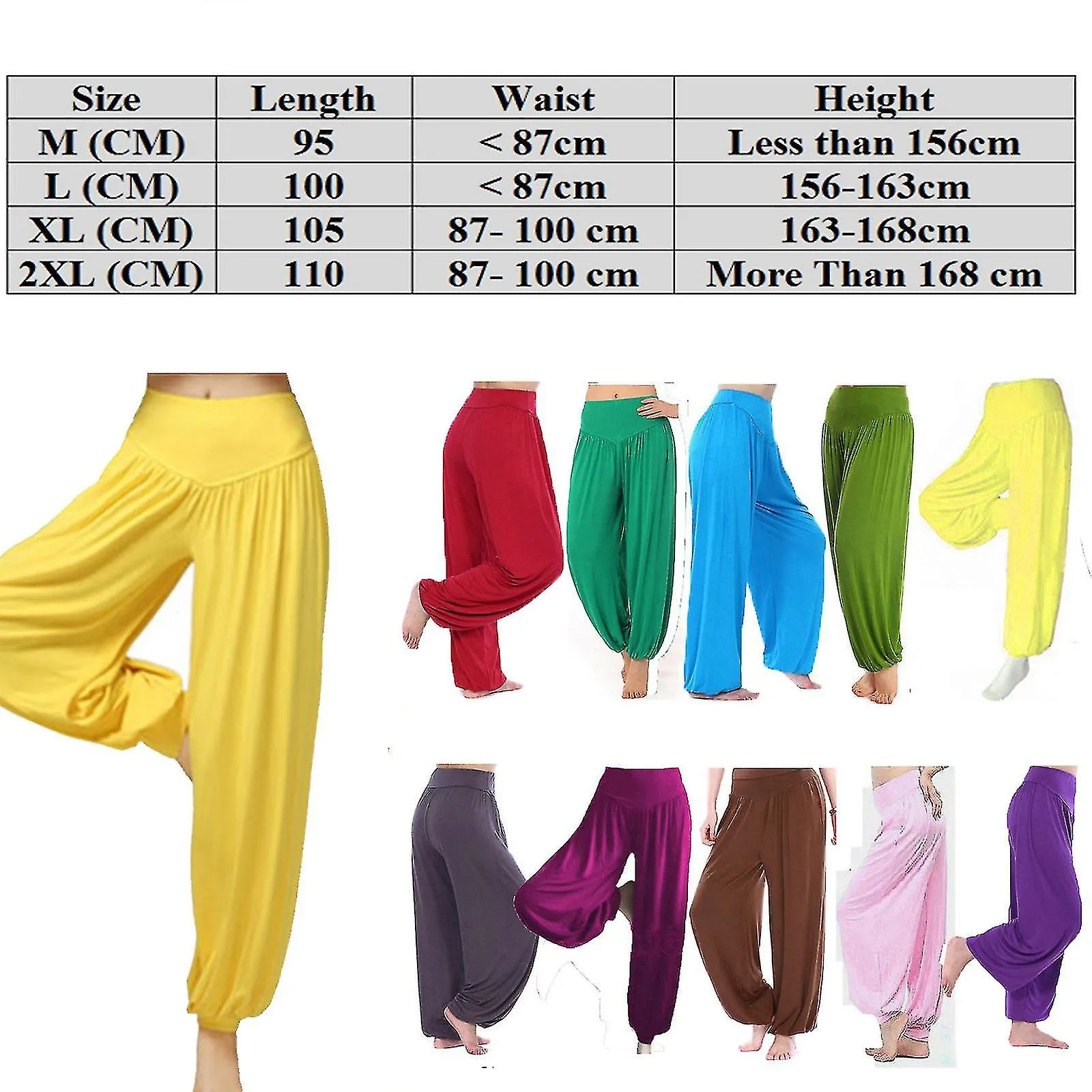 Mujeres Yoga Harem Pantalones Holgados Aladdin Bloomers Pantalones