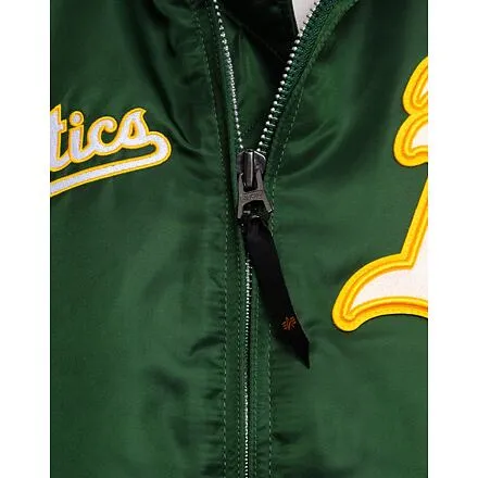 New Era MLB × Oakland Athletics Bomber Jacket Green