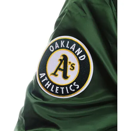 New Era MLB × Oakland Athletics Bomber Jacket Green