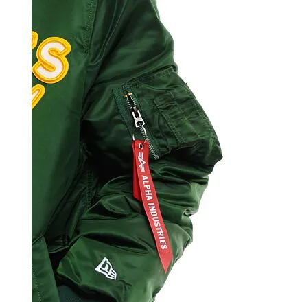 New Era MLB × Oakland Athletics Bomber Jacket Green