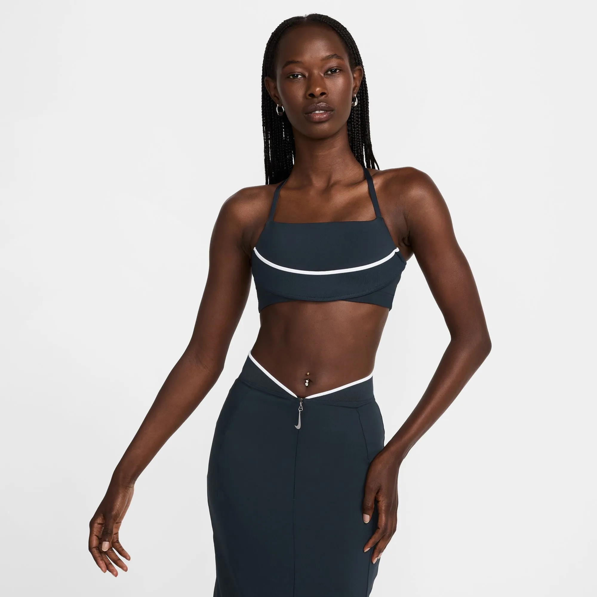 Nike X Jacquemus Women Bra Dark Obsidian/White