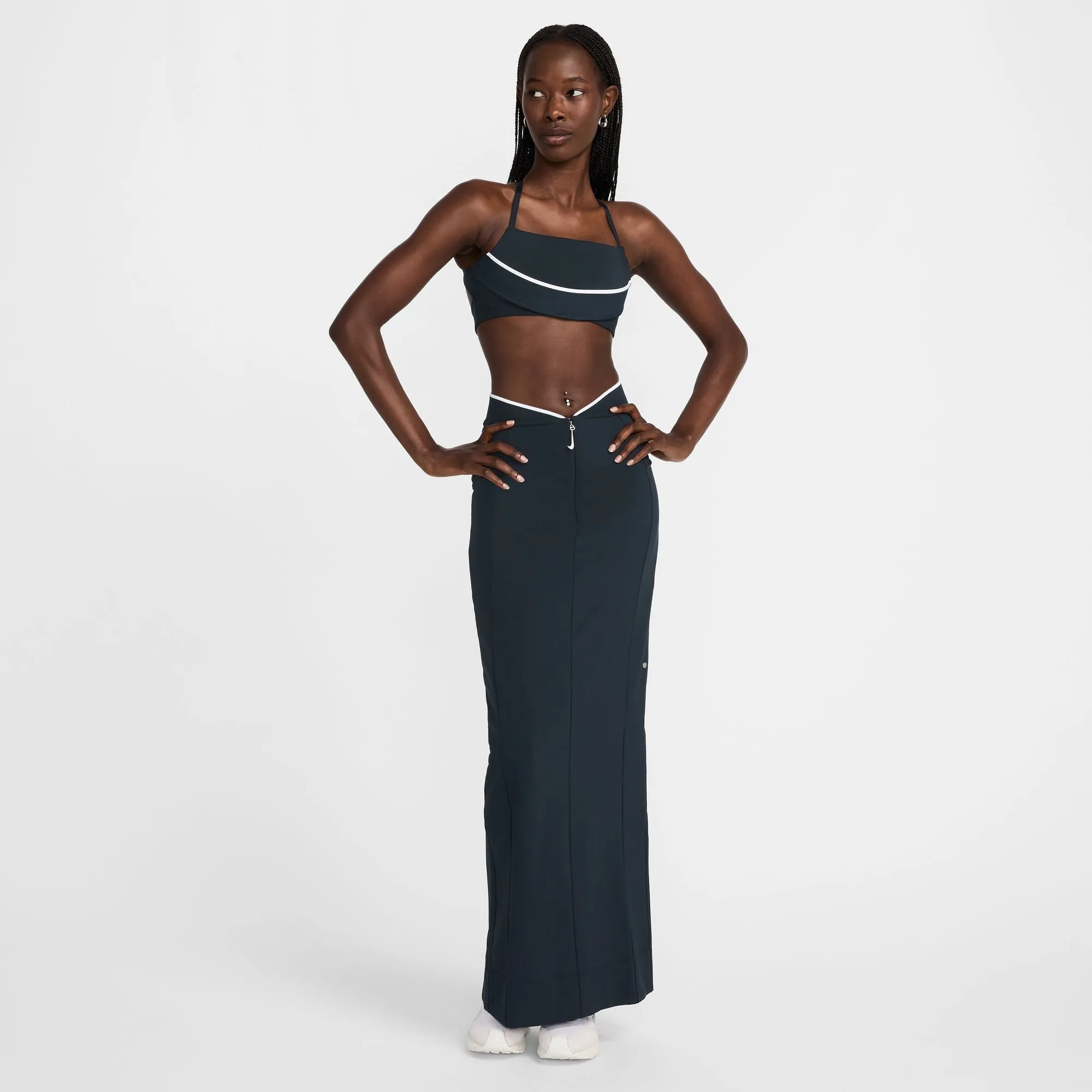 Nike X Jacquemus Women Bra Dark Obsidian/White