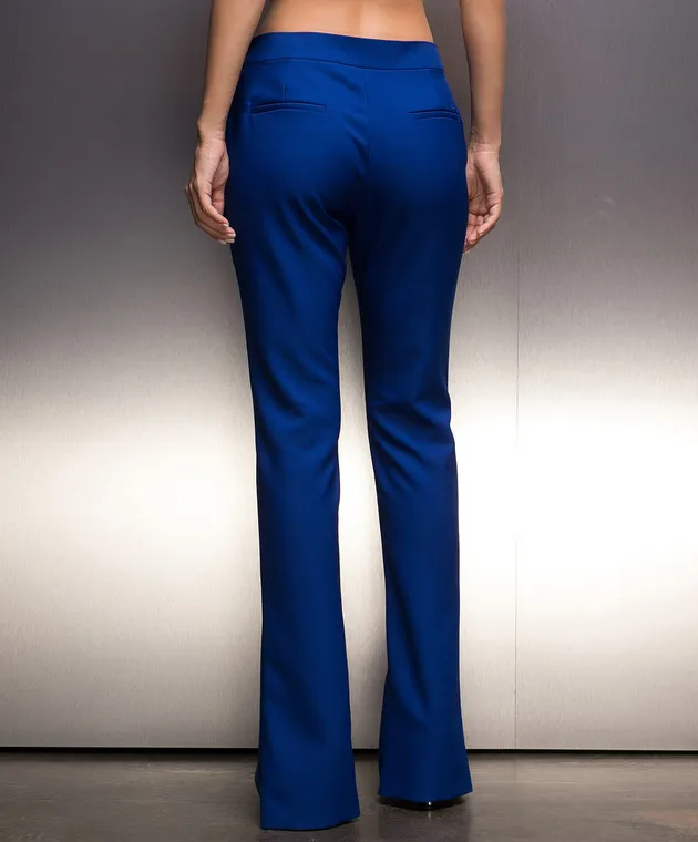 OFFWHITE BLUE FLARED PANTS WITH SLITS