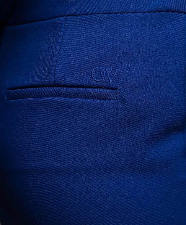 OFFWHITE BLUE FLARED PANTS WITH SLITS