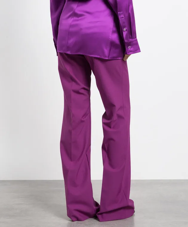 OFFWHITE PURPLE PANTS WITH LOGO PATCH