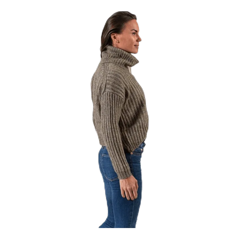 Only Chunky L/S Rollneck Pullover Beige