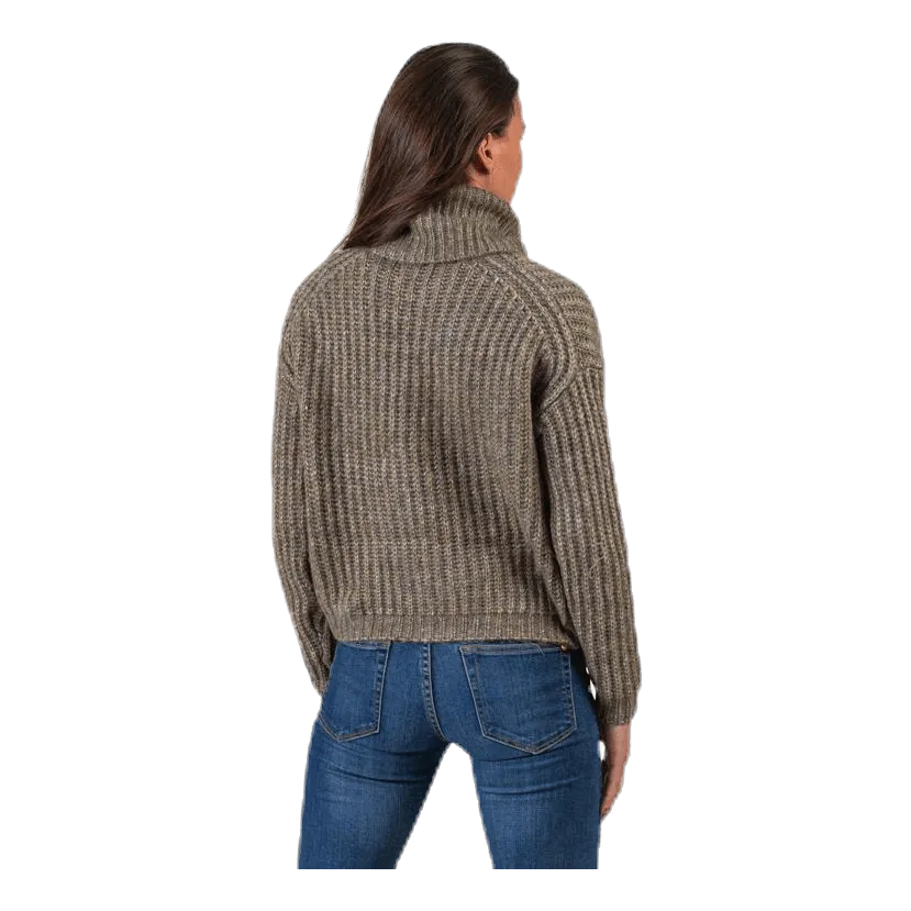 Only Chunky L/S Rollneck Pullover Beige