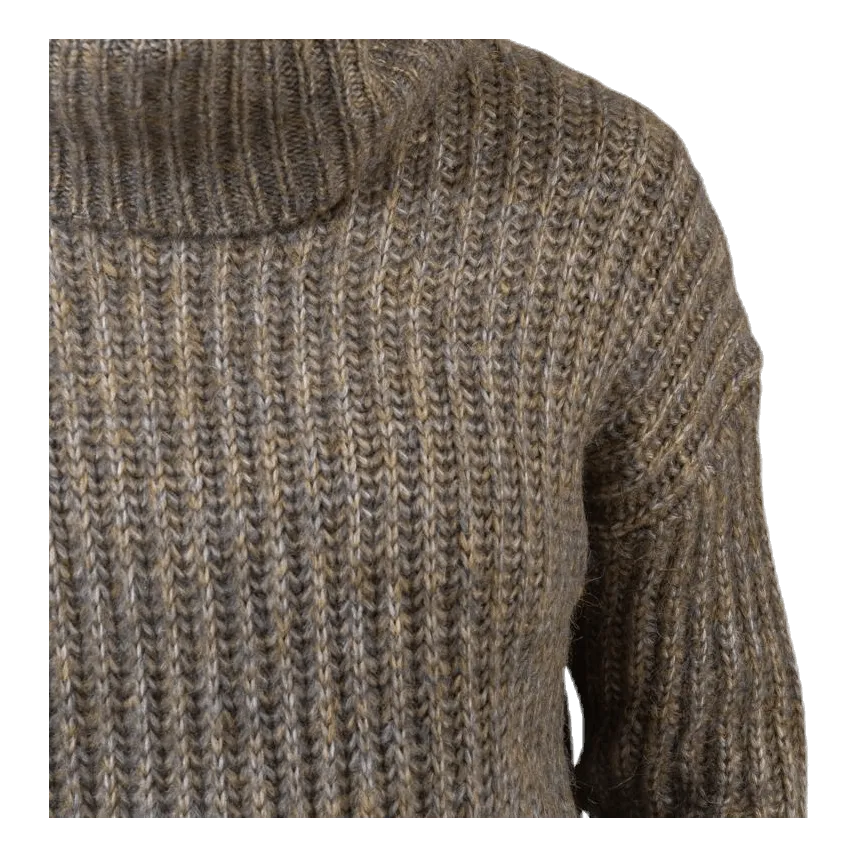 Only Chunky L/S Rollneck Pullover Beige