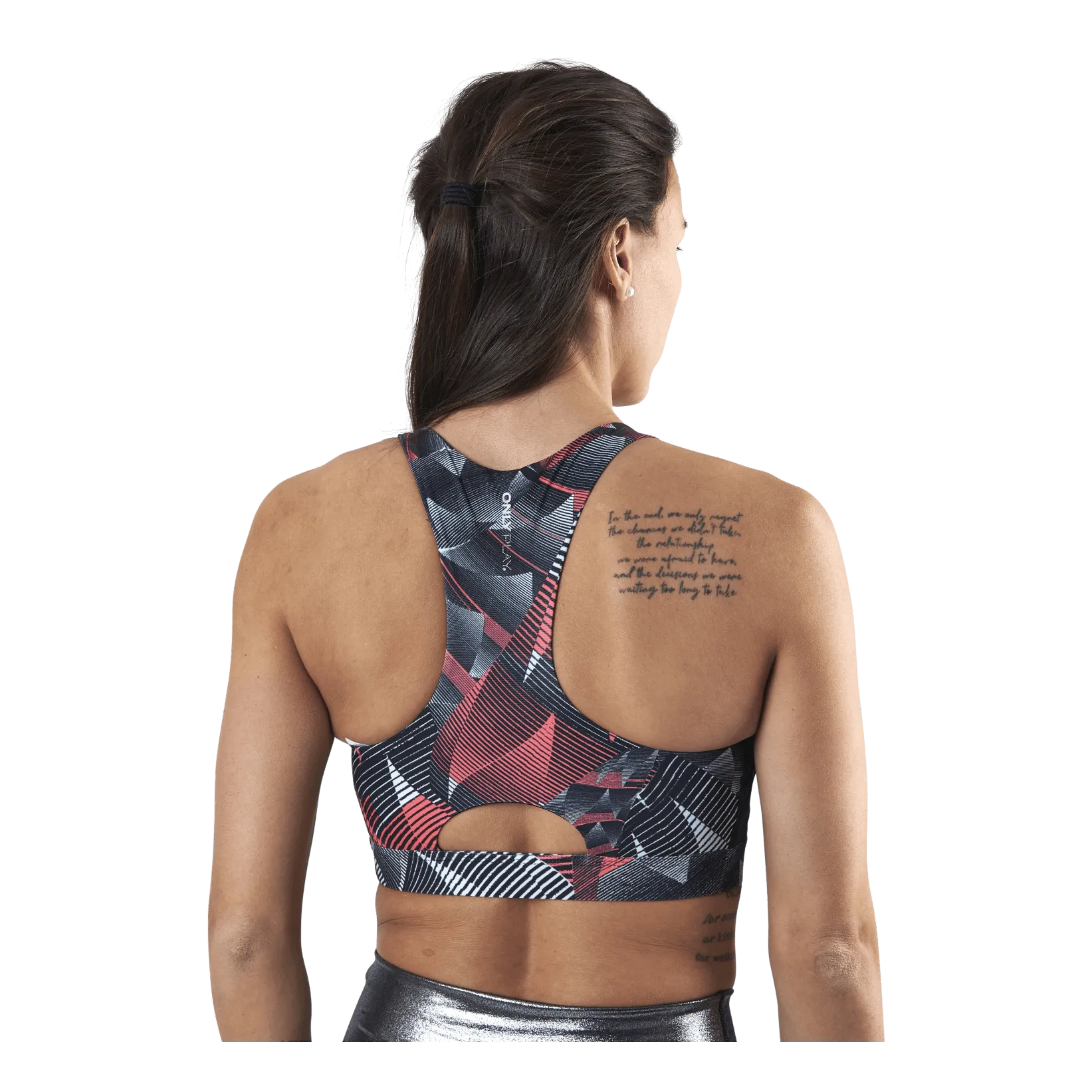 Only Play Judie Aop Training Bra Black
