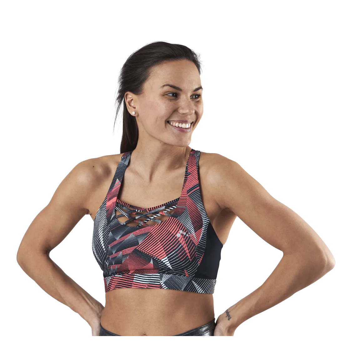 Only Play Judie Aop Training Bra Black