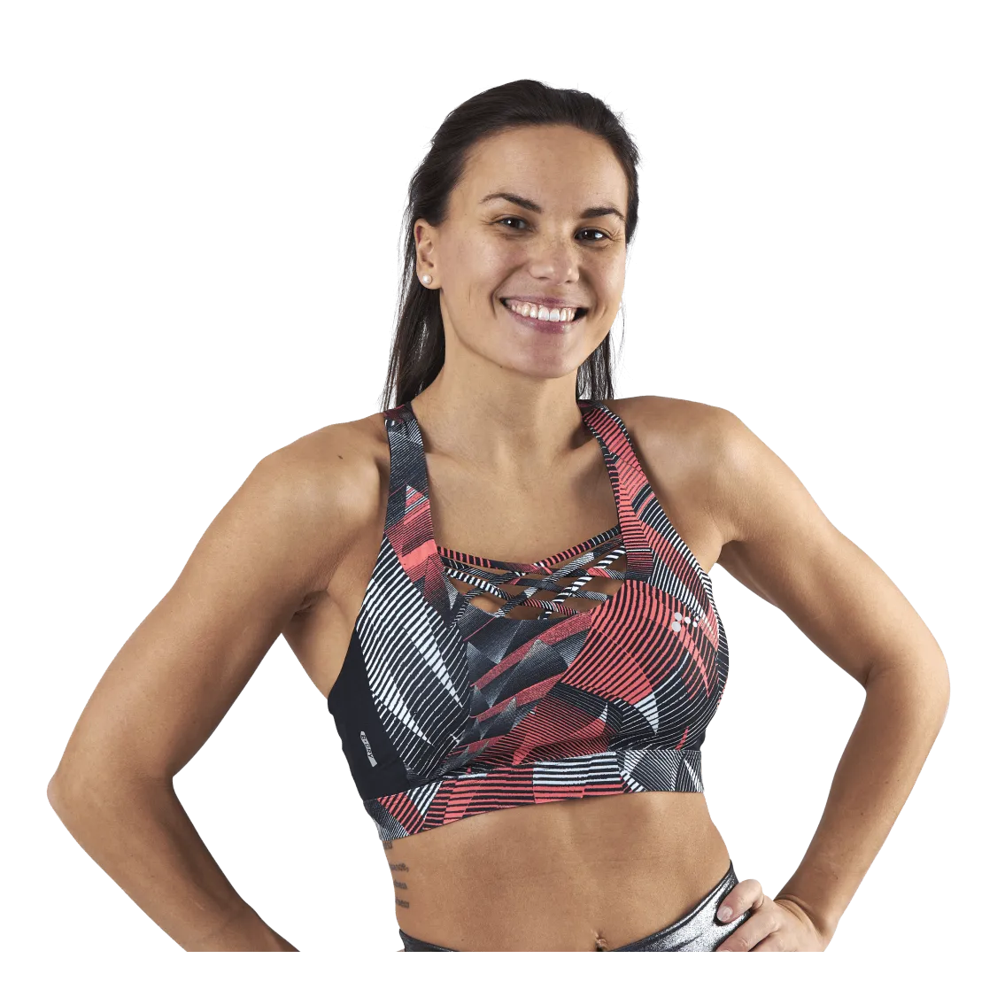 Only Play Judie Aop Training Bra Black