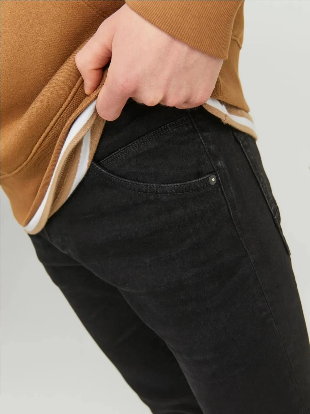 PANTALON VAQUERO JACK & JONES HOMBRE JJIGLENN JJFOX NEGRO