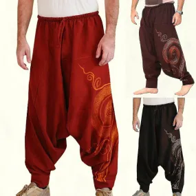 Pantalones de yoga para hombres Estilo Bohemia Pantalones plisados de gran tamaño especial Harem