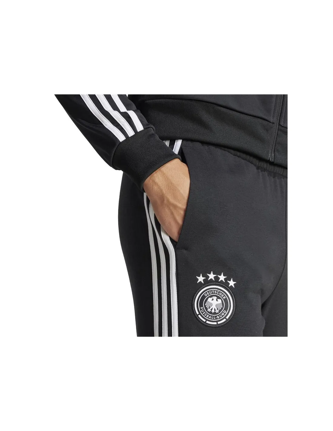 Pantalón de Fútbol adidas Alemania DNA Hombre Negro