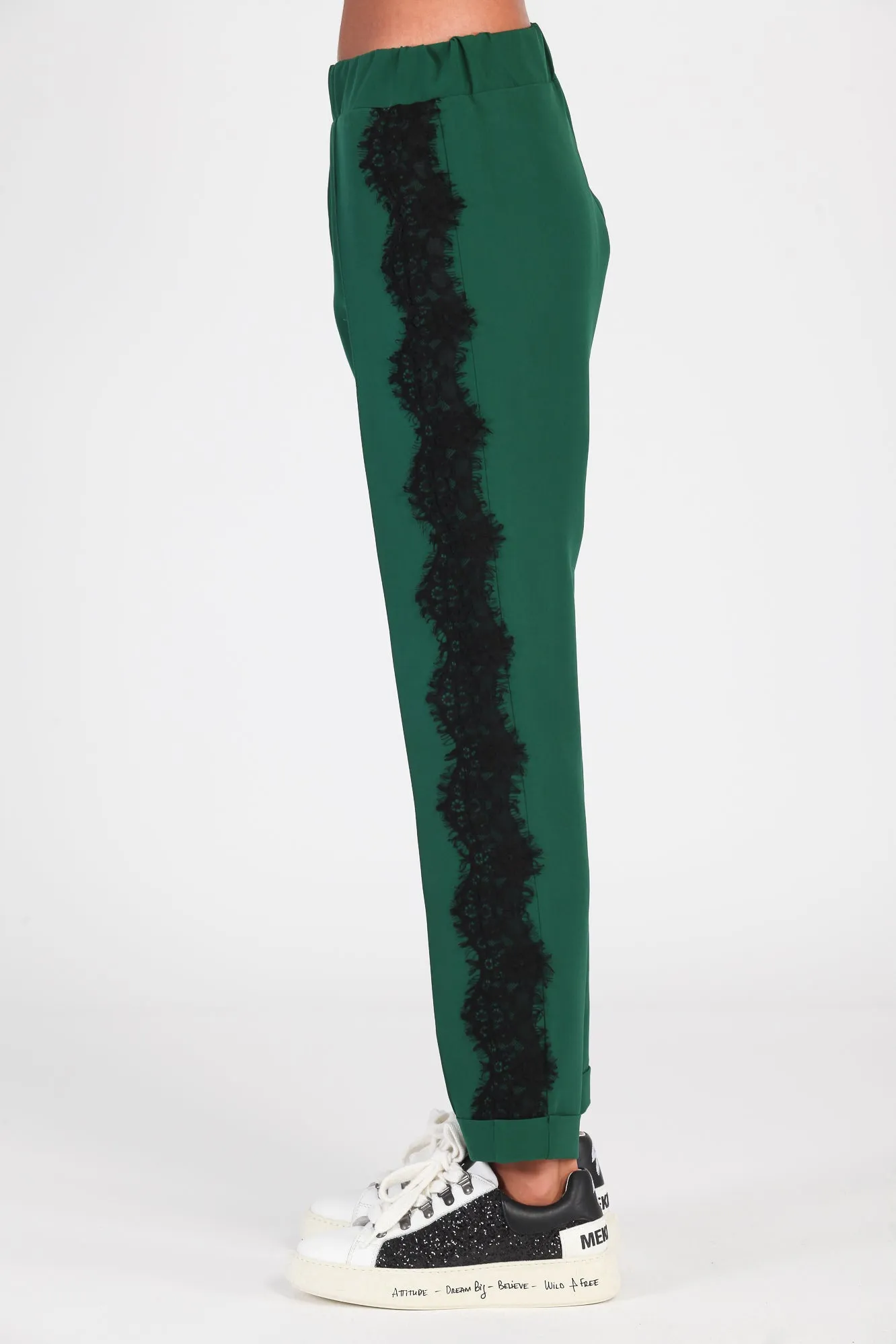 Pantalón traje blonda verde
