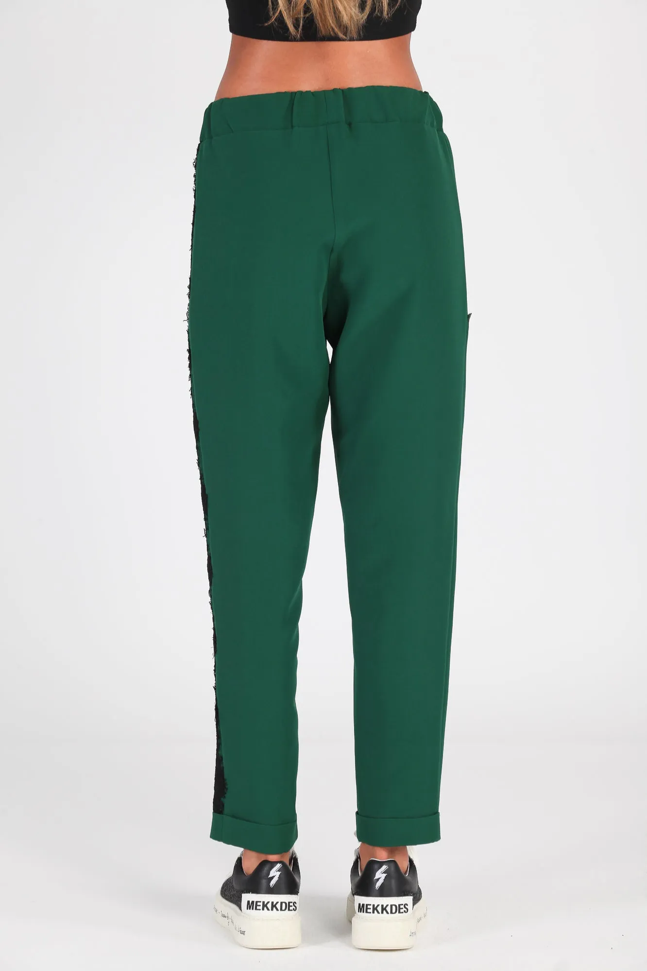 Pantalón traje blonda verde