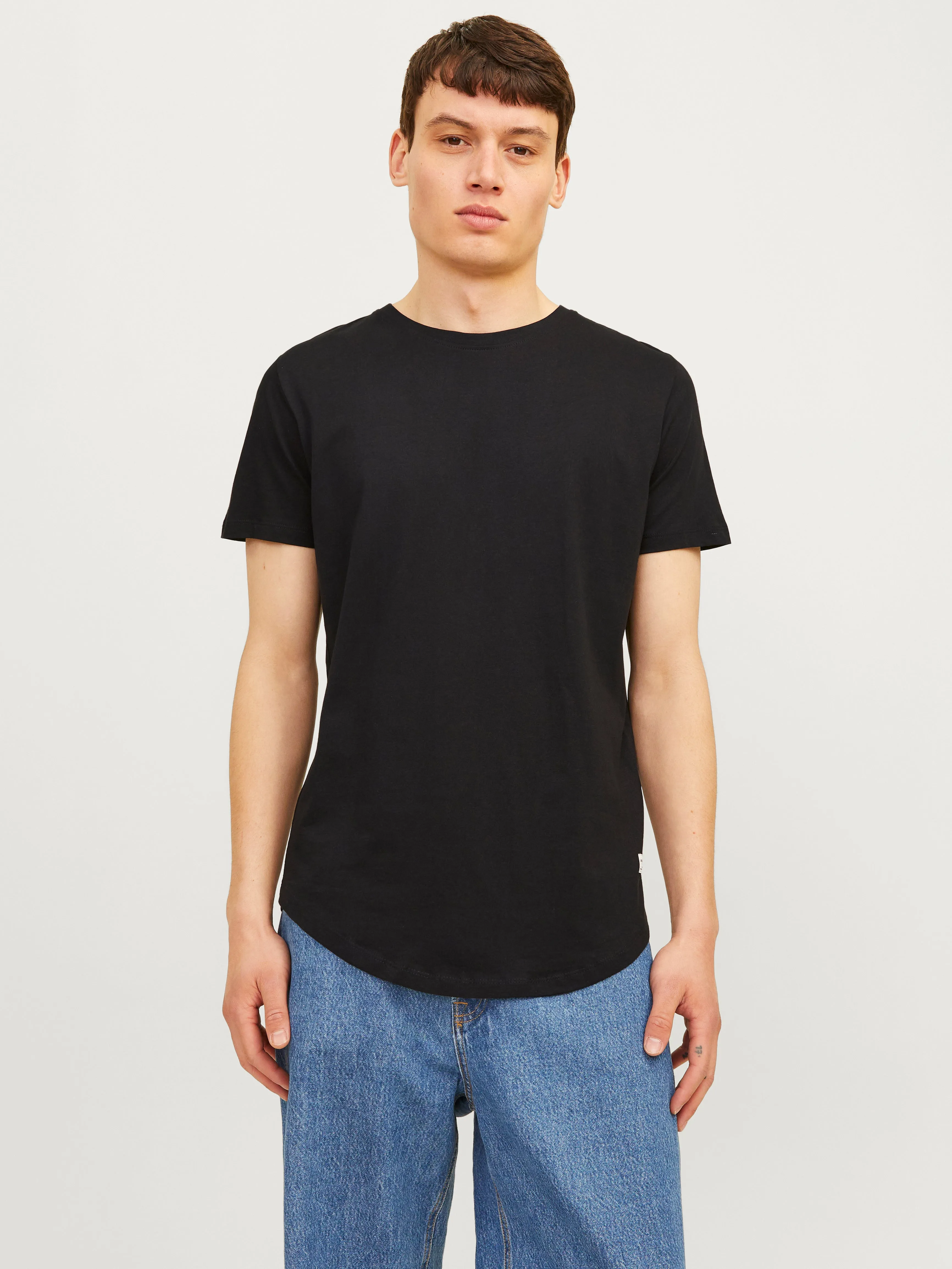 Paquete de 5 Camiseta Liso Cuello redondo | Negro | Jack & Jones®