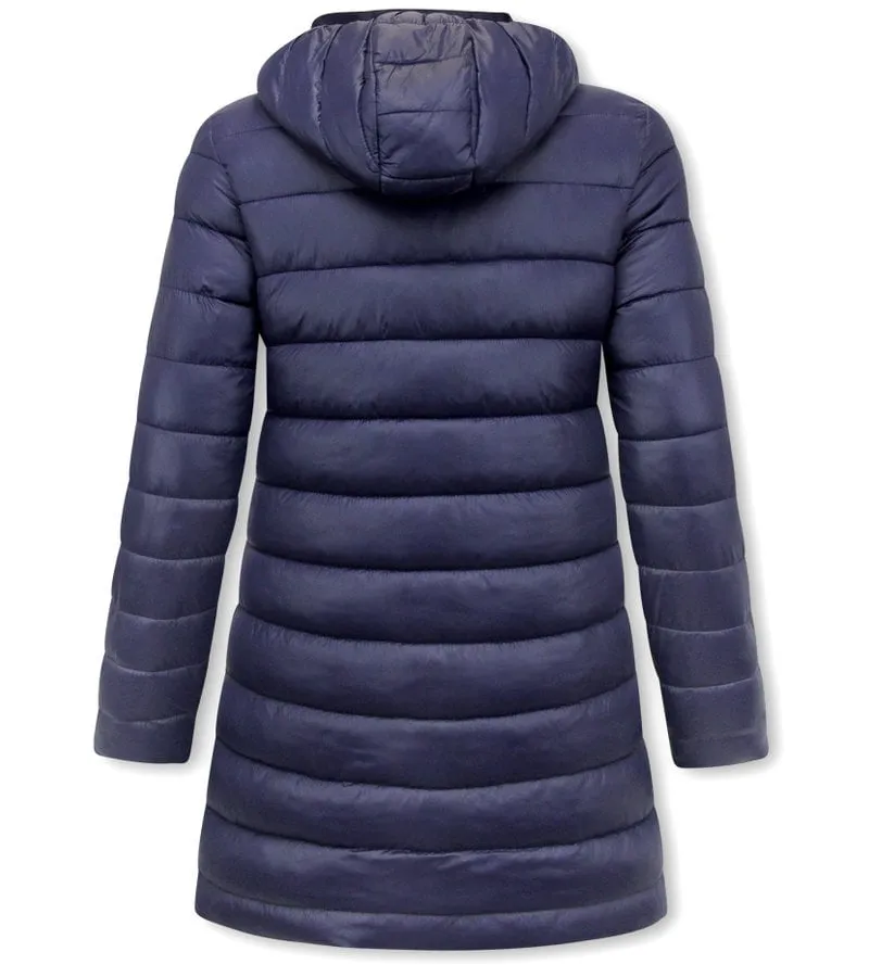 PARKAS REVERSIBLES MUJER CON CAPUCHA  2161B  AZUL