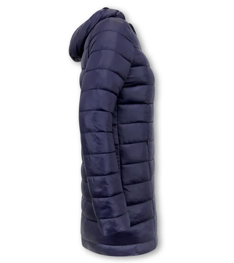PARKAS REVERSIBLES MUJER CON CAPUCHA  2161B  AZUL