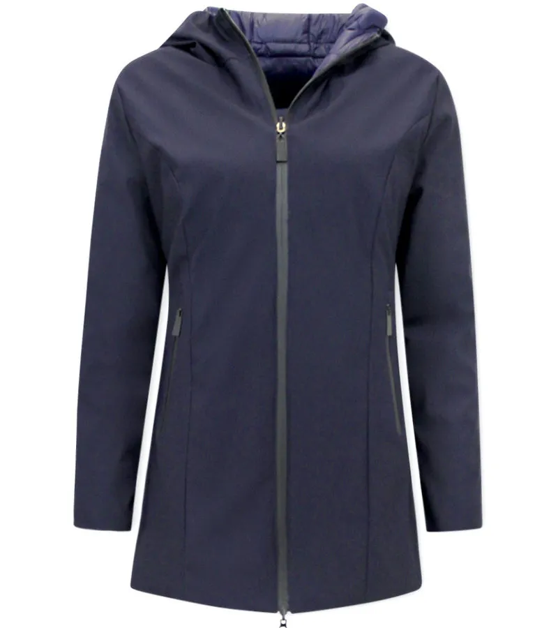 PARKAS REVERSIBLES MUJER CON CAPUCHA  2161B  AZUL