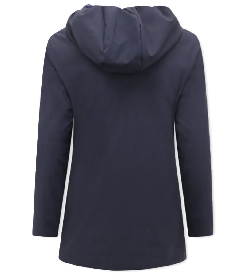PARKAS REVERSIBLES MUJER CON CAPUCHA  2161B  AZUL