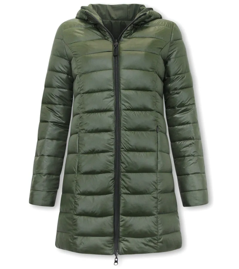 PARKAS REVERSIBLES MUJER CON CAPUCHA  2161G   VERDE