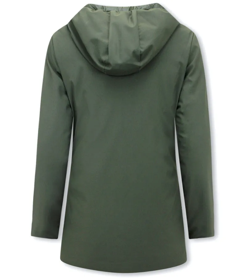 PARKAS REVERSIBLES MUJER CON CAPUCHA  2161G   VERDE