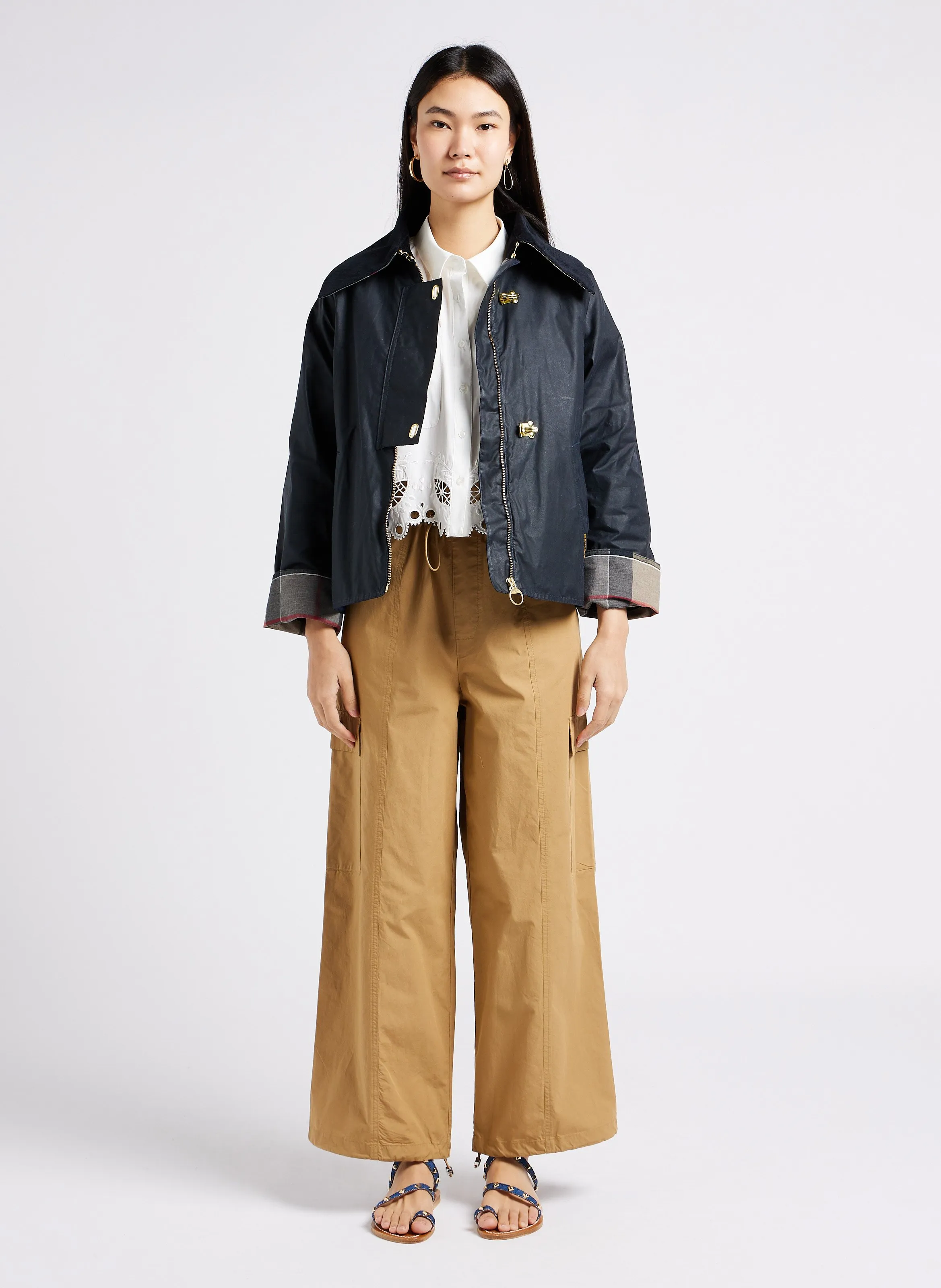 PAULINE  PANTALóN CARGO DE ALGODóN EN BEIGE