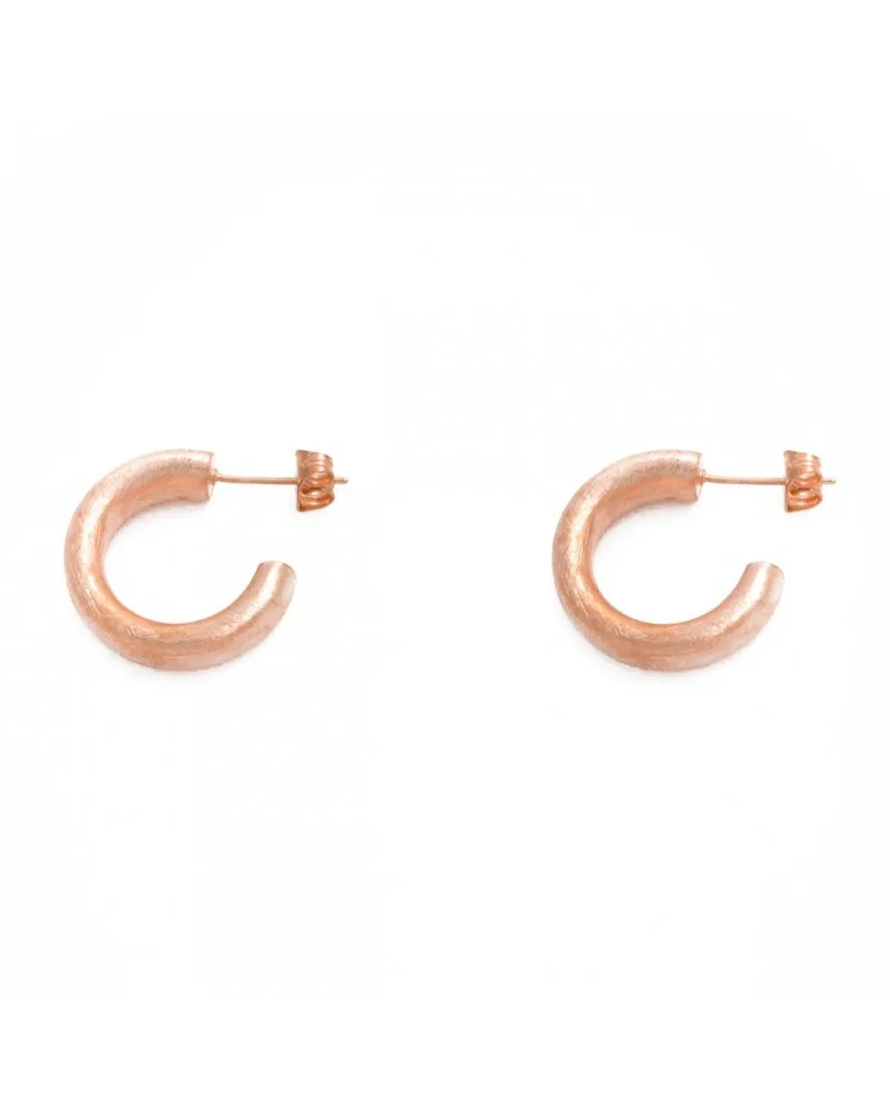 PENDIENTES CHAPADOS EN ORO ROSA MATE