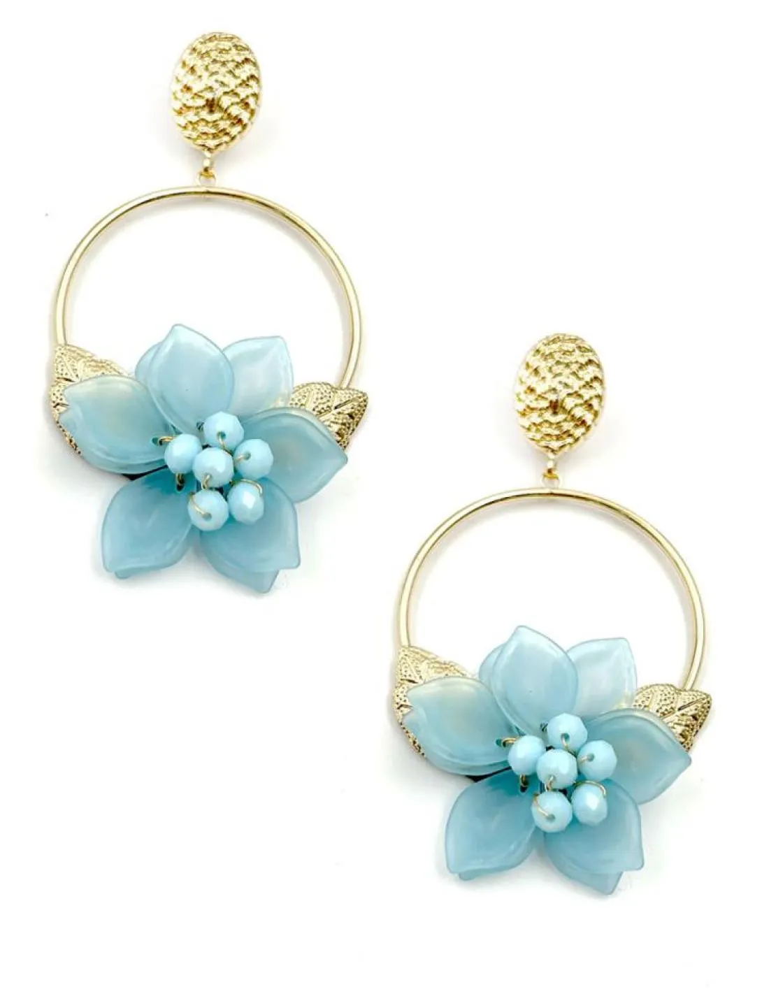 PENDIENTES FLAMENCA AZULES DE AROS PARA LA FERIA Y LUCIR PRECIOSA