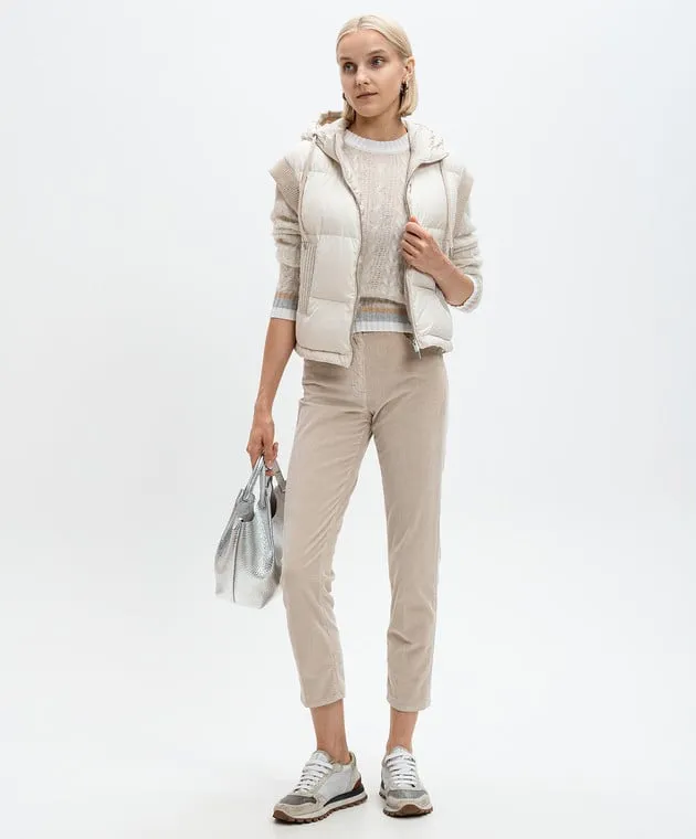 Peserico Beige corduroy pants