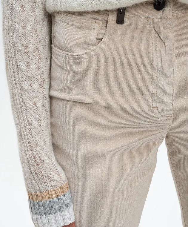 Peserico Beige corduroy pants