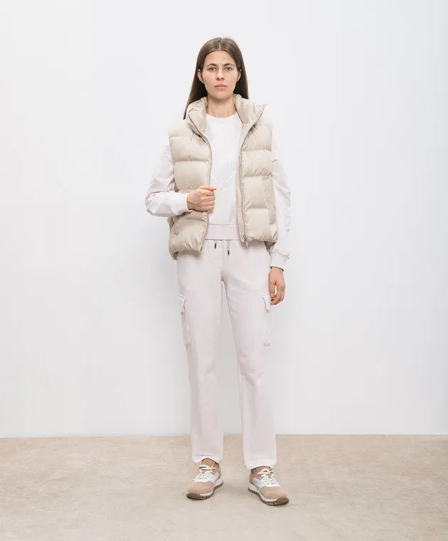 Peserico Beige melange cargo pants
