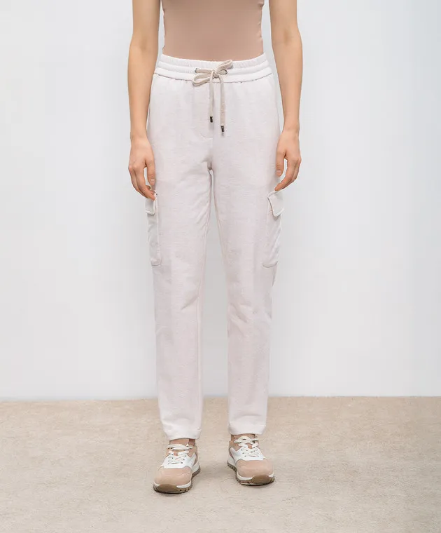 Peserico Beige melange cargo pants