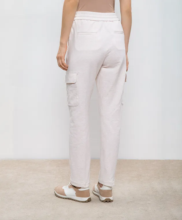 Peserico Beige melange cargo pants